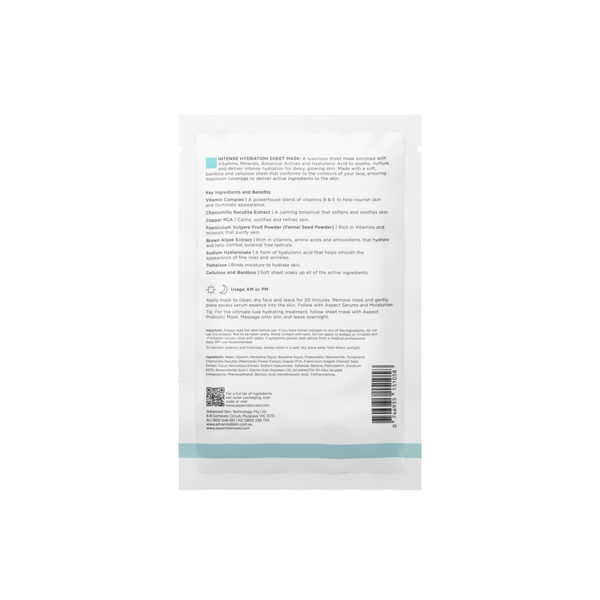 Aspect Intense Hydration Sheet Mask